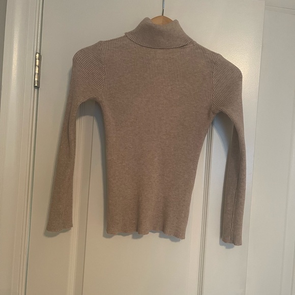 SHEIN Sweaters - Beige Sweater with Ribbed Texture